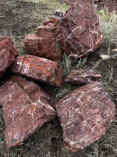 Камни для ландшафтного дизайна красно-фиолетовые 10-60 килограмм купить в Тульской области