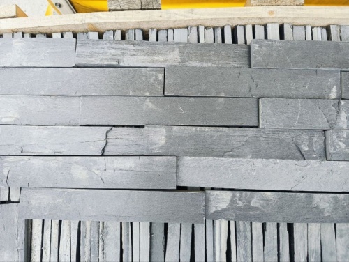 Плитка чёрная из натурального камня фасадная 30 см * 5 см, толщина 7 мм -30 мм купить в Тульской области