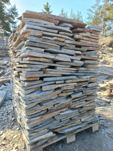 Плитняк златолит серебристый для цоколя, отмостки купить в Тульской области